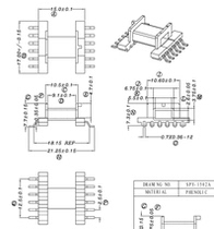 EFD15 magnetic core skeleton EFD16 magnetic core skeleton patch horizontal 6 6-pin seagull foot 10 sets