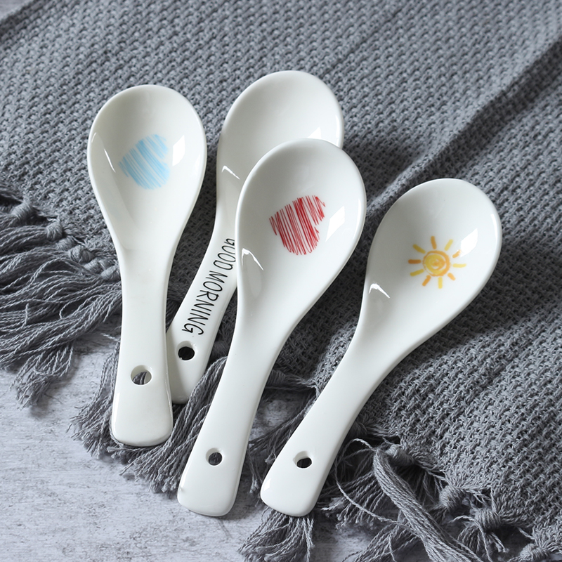 Tai Fei Love : Simply Nordic Creative Spoon Household Ceramics with a spoon of tablespoon meal spoon 184