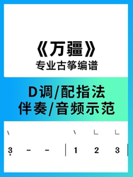 <Wanjiang> Guzheng 악보 배열, D 키 반주에 전문적인 단순화 악보 포함