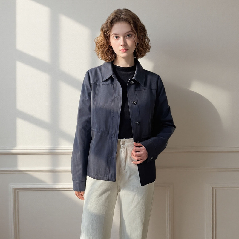 2026 New Model Women's High-End Designer Short Trench Coat with Lapel, Slim-Fit, Stylish, Petite Jacket for Commuting