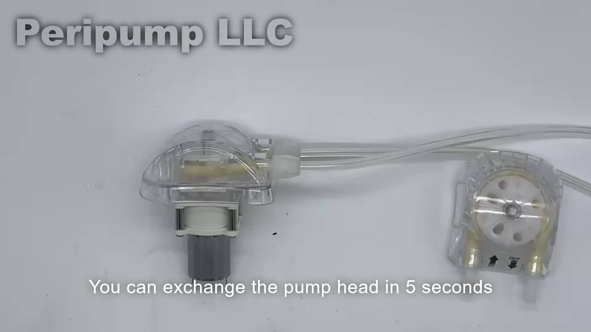 Peripump Accessory Pump Head Assembly In Green With Barbed Fittings