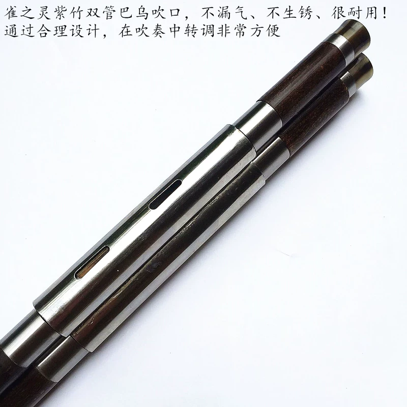 Nhạc cụ Bawu chuyên về Zizhu ống đôi Bawu Người mới bắt đầu chơi hai giai điệu chéo Cu C cộng với điều chỉnh G B và F điều chỉnh - Nhạc cụ dân tộc
