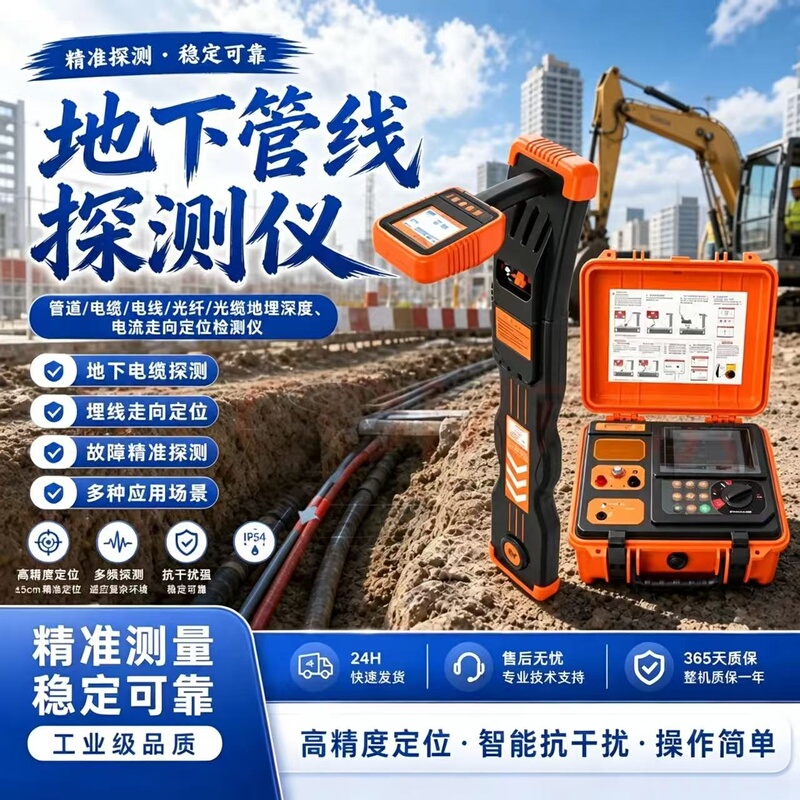 Underground Pipeline Detector, Metal Pipe, Cable, Wire, Fiber Optic Cable Direction, Depth Positioning, Fault Detector Underground Pipeline Detector, Metal Pipe, Cable, Wire, Fiber Optic Cable Direction, Depth Positioning, Fault Detector