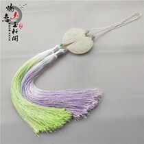 Natural white jade dragon and phoenix waist wear gradient tassel jade retro Hanfu classical forbidden step palace tapeworm couple accessories