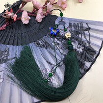 Classical oblique flap waist-wearing car hanging jade waist-wearing pure hand-woven original Hanfu accessories cheongsam press placket pendant tassel tassel