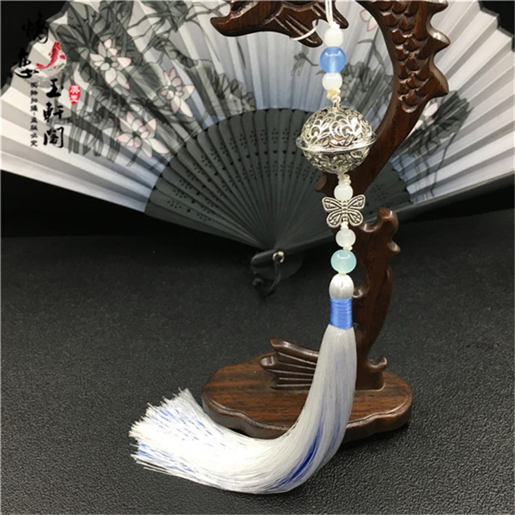 Hanfu qipao pressure flap button bicolor flow Su Suzubell Waist Pendant China Wind Accessories Ancient Wind Palace Bell Waist pendants