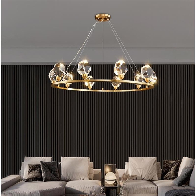 Living room chandelier light luxury and other unique design model room atmospheric restaurant luxury high-end crystal lamp 2021 new