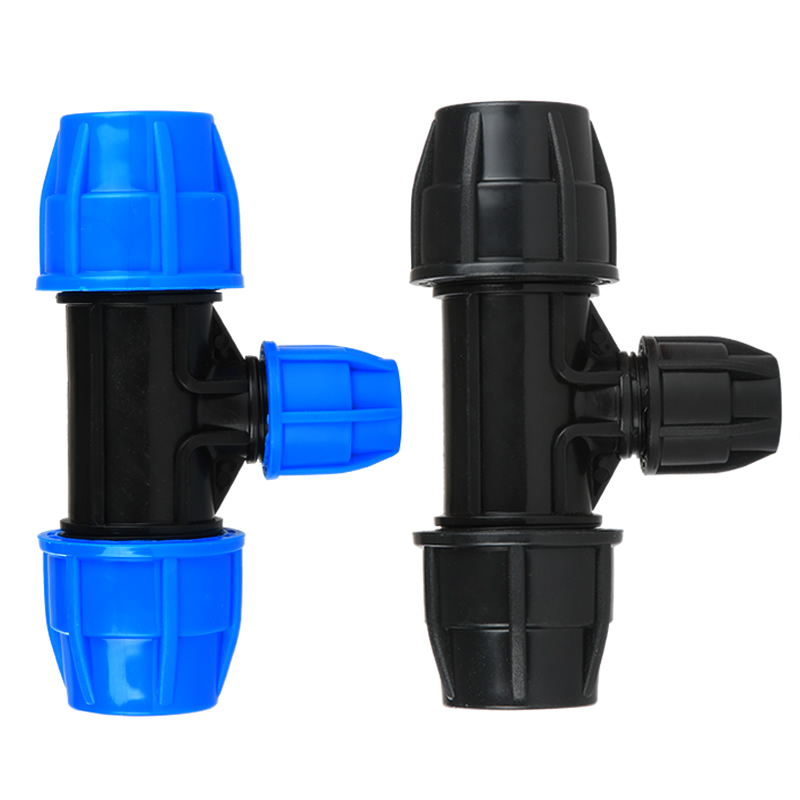 Water pipe quick connector pe plastic pipe fitting 75 three-way connector 2 inch turn 1 5 inch quick connect 63 special-shaped three-way fittings