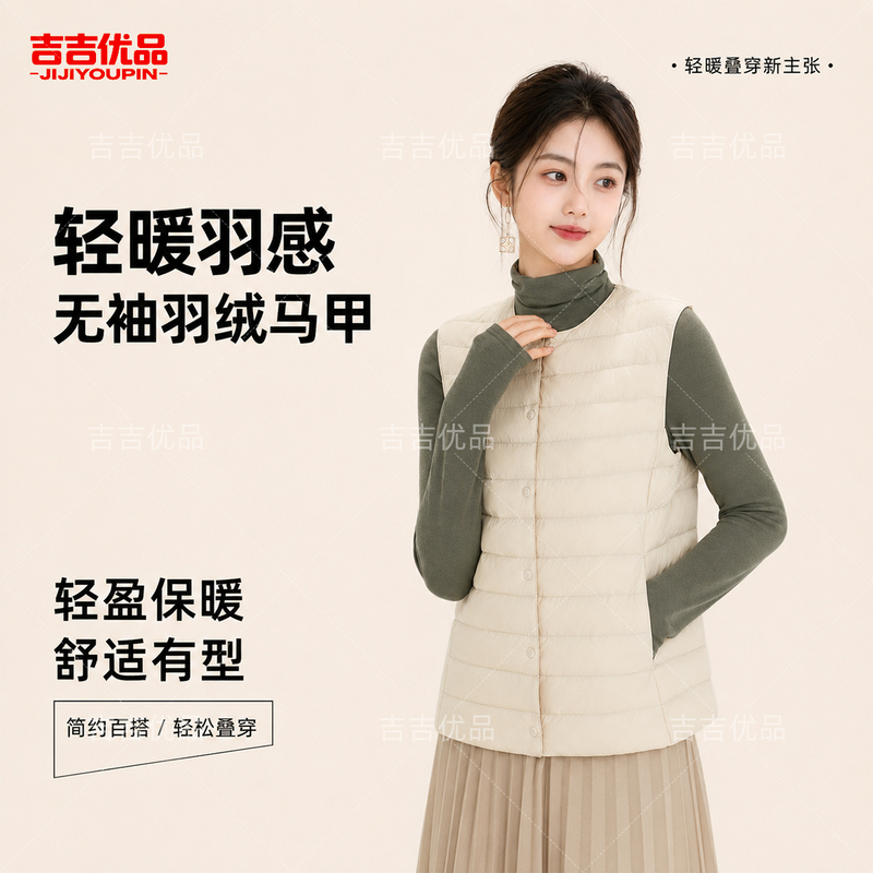 2026 New Lightweight down Vest for Women, White Duck down Thin down Jacket Vest, Warm and Authentic