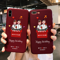 Wedding Xi Characters Couples Mobile Phone Shell Custom arbitrary models apply Apple 13PROMAX Custom 12 Double Heinees