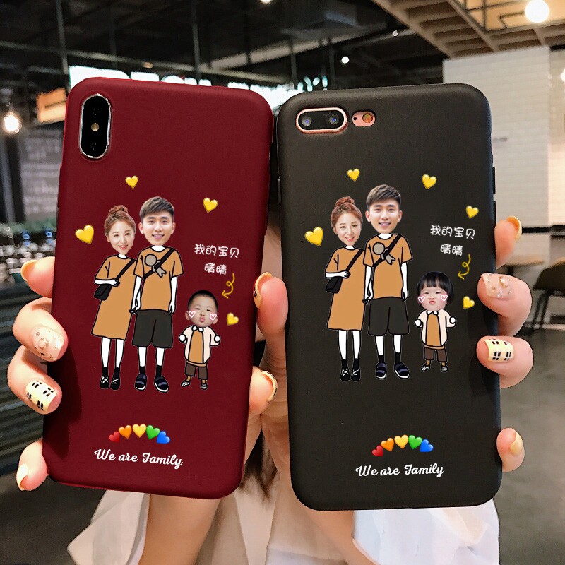 Couple phone shell custom iphone11 arbitrary model photo to apply Apple X avatar diy7P parent-child 12