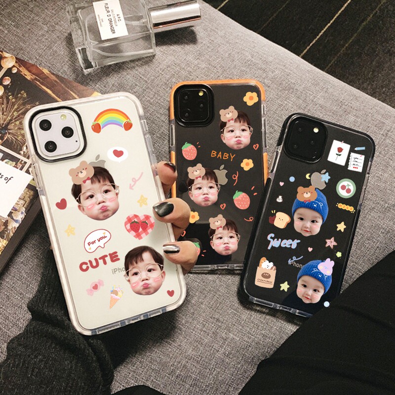 Come to book to book a iphone12PRO custom phone to protect shell diy lovers parent-child baby pattern 11 Applicable Apple 13