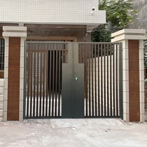 Iron Art Gate Courtyard Door Seal Plate Door Cell Outdoor Door Rural Yard Villa Door Double Open Door Custom Stainless Steel