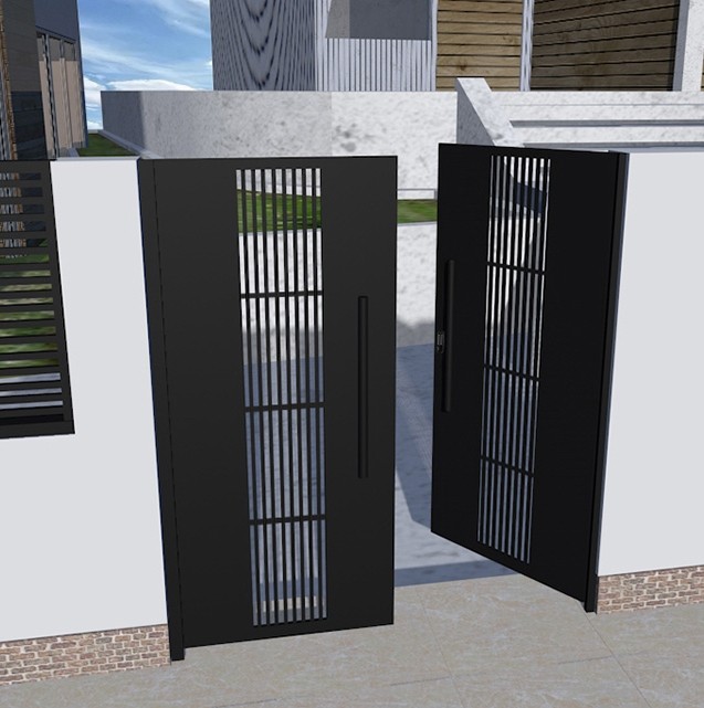 Wrought iron gate garden gate villa gate garden entrance door modern minimalist single double iron gate country yard gate