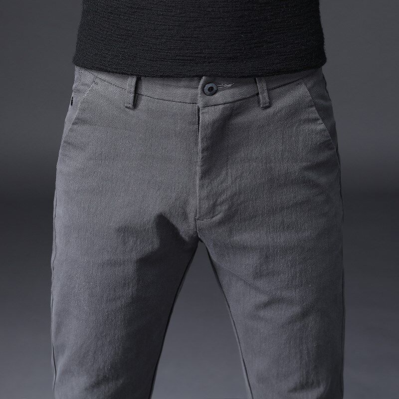 Rich Gui Bird Spring Autumn Season Casual Pants Men 100 Tahan version Trend handsome with small feet straight drum Men's large size trousers Long pants