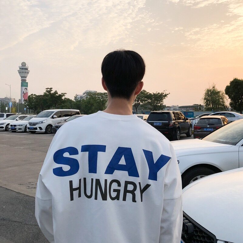 MRCYC Tide Brand Sweater Loose Round Neck Pullover Sweater Men's Alphabet Print Korean Style Trendy Student Long-sleeved Jacket