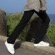 MRCYC Men's Casual Pants Suit Pants Men's Korean Style Loose Straight Trousers Suit Wide Leg Pants Black Trousers