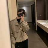 Осенняя куртка, трендовый комплект, в корейском стиле, оверсайз