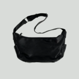 Полиуретановая вместительная и большая модная сумка на одно плечо, из натуральной кожи