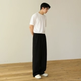 Мужские осенние штаны, трендовые хлопковые повседневные брюки, свободный крой