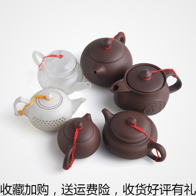 Purple Sand Pot Teapot teapot set household small number heat resistant glass delivery Porcelain Black Tea tea pot Gongfu tea furniture set filter