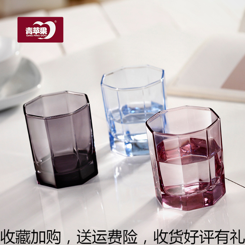 Star Anise Glass Cup Blue Transparent Wine Glass Tea Cup Creme Home Tea Juice Flower Tea Cup Heat Resistant 6 Only