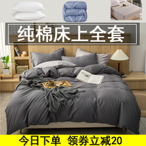 Quilt four pieces of cover sheet Quilt Cover All Cotton Pure Cotton Quilted Bedding Full Suit Bed bedding Summer quilted pillow thickened Winter