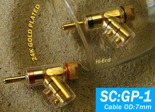 German javelin YARBO GY-GP-1 lockable connection gun type plug plated gold gold banana head