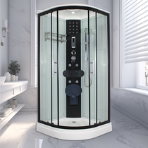 Встроенная душевая комната Встроенная бытовая ванная комната веерообразная стеклянная простая перегородка ванна закрытая ванна душевая комната