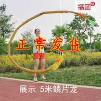 Fitness throwing dragon throwing ribbon dance dragon hand Dragon Dragon square swing Dragon square swing Belt Fitness telescopic pole throwing dragon dragon bamboo dragon