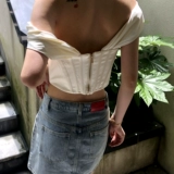 (Spot*) Ho of CB 21 Летние летние слова, плечо выигрыш, падающая элегантная элегантная рыбная кость вместе T -For