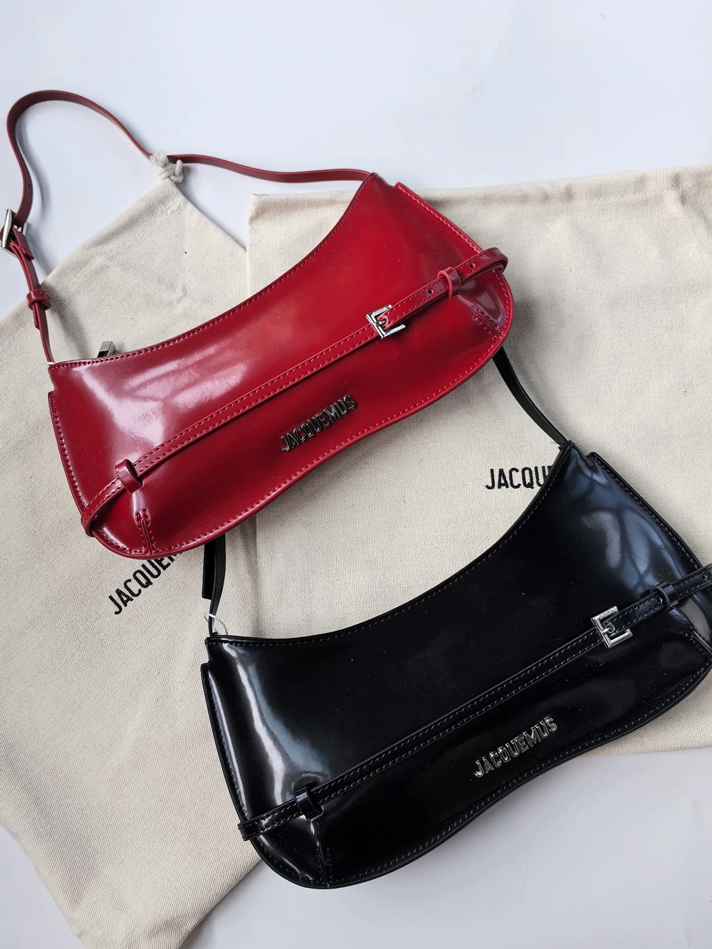 PTOY*spot Jac Patent Handbag ретро французская стиль патентная кожа яркие нюансы подмышечная сумка