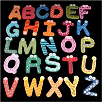 Cute Set 26 Letters Alphabet Wooden Fridge Magnets Big #5151