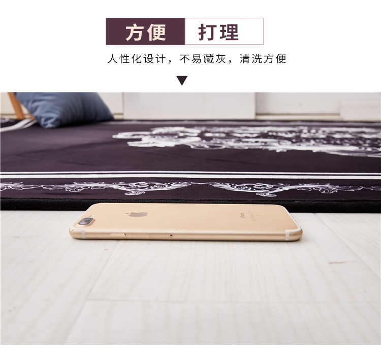 Ins nhà Bắc Âu thảm phòng khách bàn cà phê chăn đơn giản hiện đại thảm phòng ngủ đầy đủ giường có thể được giặt - Thảm thảm chống trượt