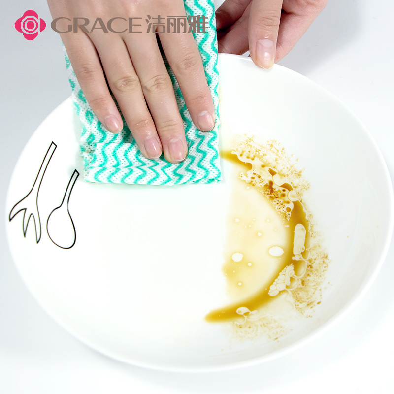 40 pieces of Jeliya disposable non-stick oil lazy rag can be washed Dry and wet kitchen cleaning dish towel