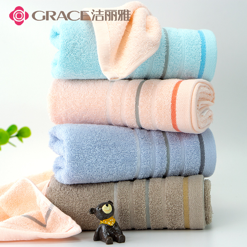 3pcs clean Liya cotton large towel adult household wash face bath does not lose hair thin absorbent wipe face towel