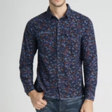 Cool City подлинный мужской хлопок, удобная и универсальная лацканая рубашка с длинными рукавами L14671T08Y12