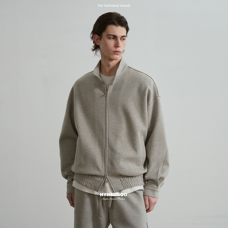 Nyhsugoo/Nanyi Heavy-Duty 420g Double-Layer Terry Fabric Patchwork Sweatshirt Cardigan 15139 Men's Spring Nyhsugoo/Nanyi Heavy-Duty 420g Double-Layer Terry Fabric Patchwork Sweatshirt Cardigan 15139 Men's Spring