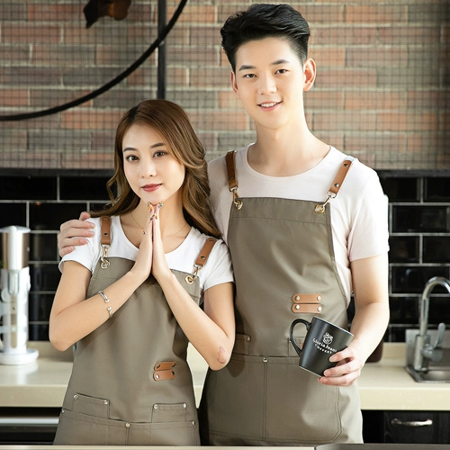 Хлопковый износостойкий фартук, чай с молоком для маникюра для работы, делается под заказ, с печатью вашего логотипа