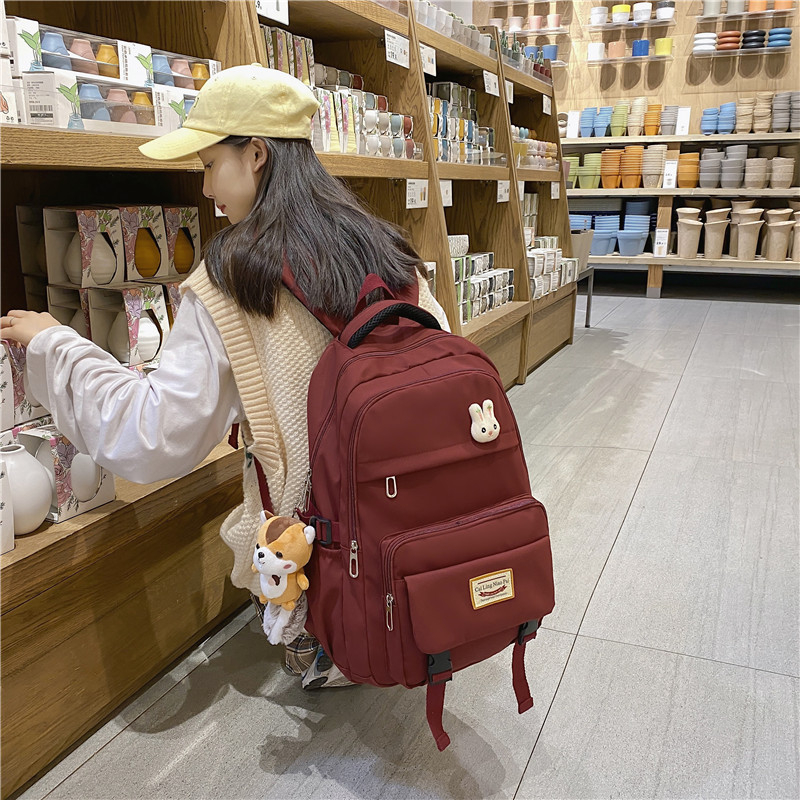 Bookpack female adorable middle school students high school students ultra-light elementary school students 56th grade large capacity shoulder bag