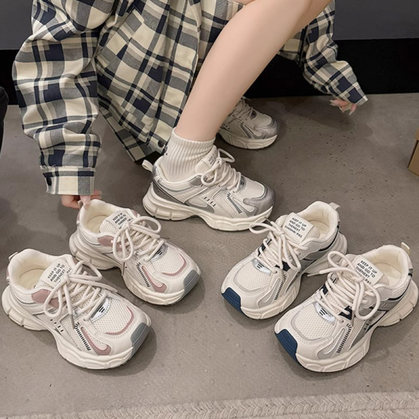 Girls' Shoes 2026 Autumn New Style, Trendy Dad Shoes for Older Children, High-Appearance Children's Sports Shoes, Breathable Mesh for Girls — 4