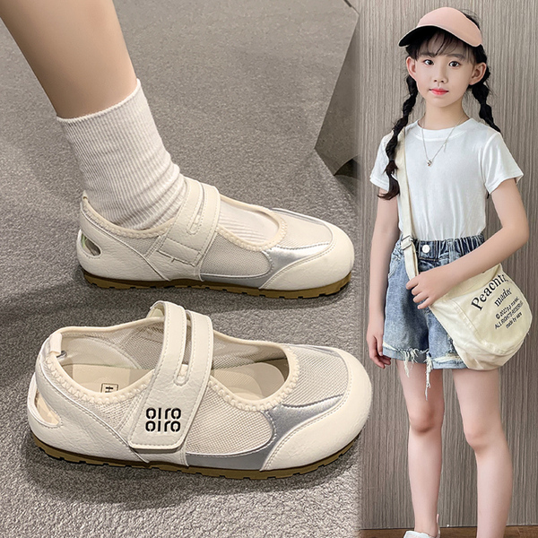 Girls' Sandals 2026 Autumn New Style Children's Closed-Toe Hollow Mesh Shoes for Older Kids, Breathable and Beautiful
