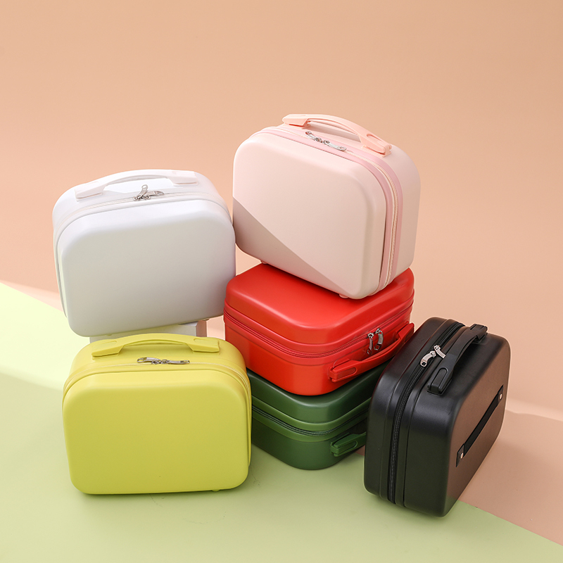 Korean Style Suitcase, Cute Cosmetic Case, Small Suitcase for Women, Small and Lightweight, Mini Storage Bag 14inch