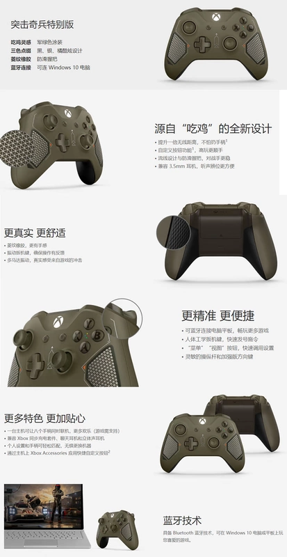 Microsoft xbox one không dây Bluetooth gamepad Bộ điều khiển không dây phiên bản S mới xử lý ưu tú - XBOX kết hợp