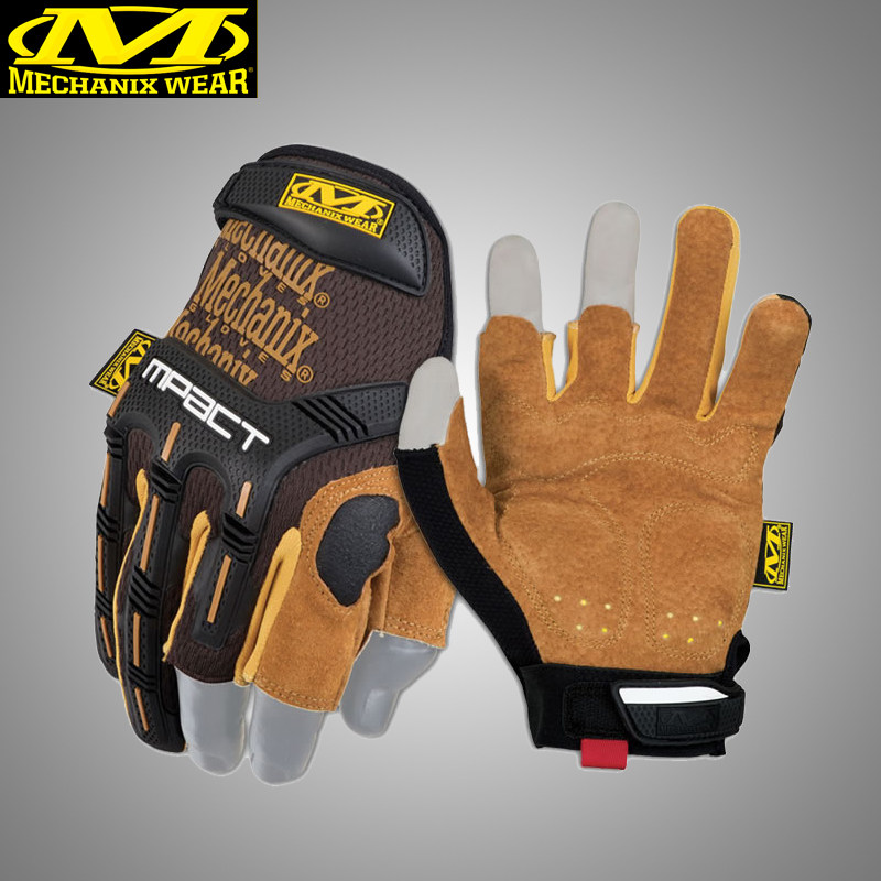 Mechanix super technician Leather series Outdoor Army fan half-finger glove Three-finger glove LFR-75