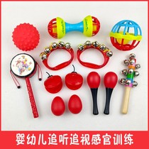 Baby Dial Wave Drum Red Ball Newborn Baby Hand Grip Chase Hearing Vision Training Toy Red Early Hand Shake Bell