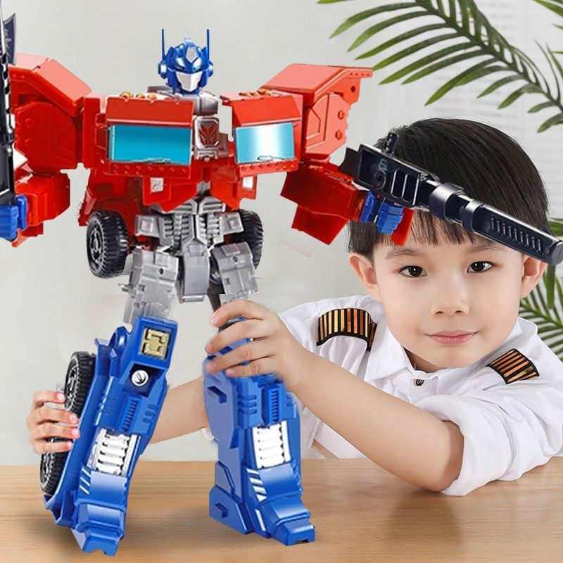 Children's Transforming Robot Toy Boy Educational Car Model