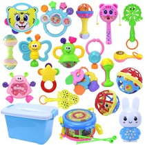 Baby Toys 0-1 years young child Early teaching Hand rocking bell newborn 0-6-12 months Baby tooth rubber suit
