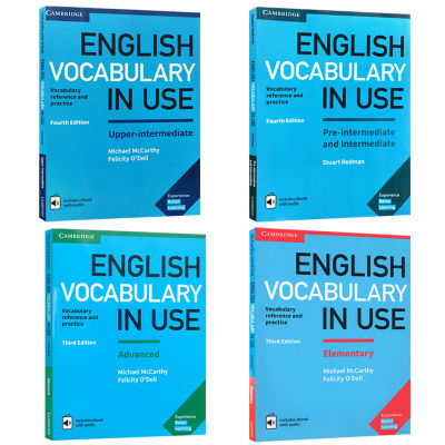 English Vocabulary in Use All 4 Books Colored Paper Audio