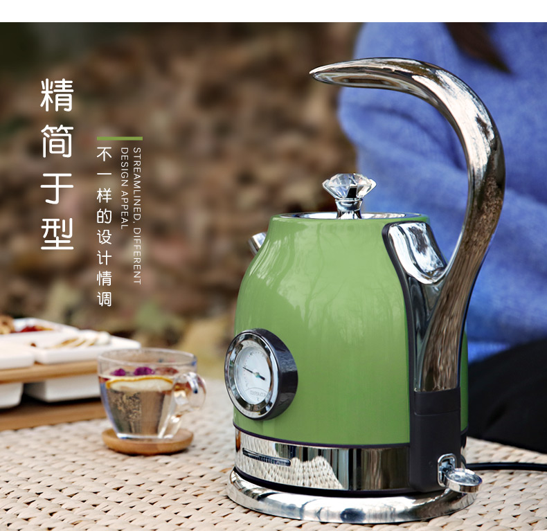 ấm đun siêu tốc lock&lock Ấm đun nước điện Skairw của Mỹ hộ gia đình 304 thép không gỉ điện tự động tắt nguồn ấm đun nước retro - ấm đun nước điện ấm siêu tốc mini du lịch